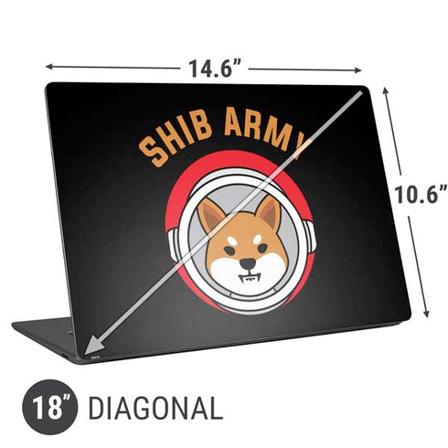 Shib Army Crypto Universal Laptop 18in (14.6 x 10.6in) Skin