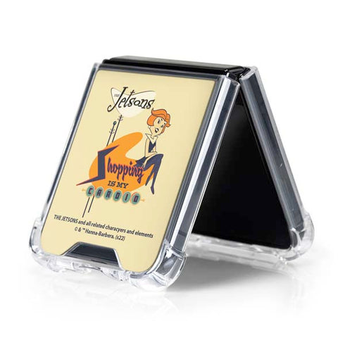 The Jetsons Shopping Is My Cardio Galaxy Z Flip5 5G Clear Case