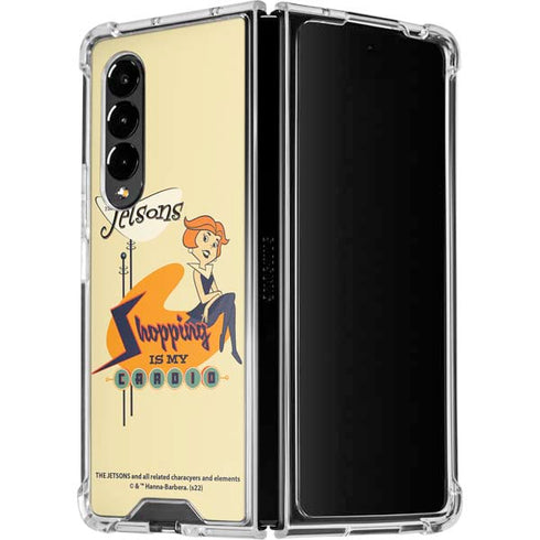 The Jetsons Shopping Is My Cardio Galaxy Z Fold4 5G Clear Case