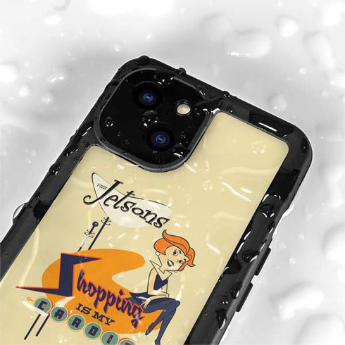 The Jetsons Shopping Is My Cardio iPhone 15 Waterproof Case