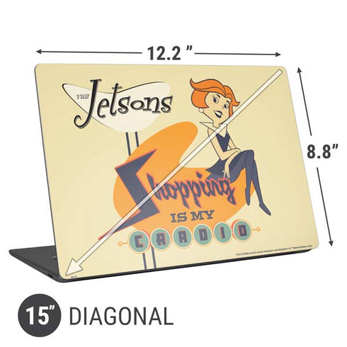 The Jetsons Shopping Is My Cardio Universal Laptop 15in (12.2 x 8.8in) Skin