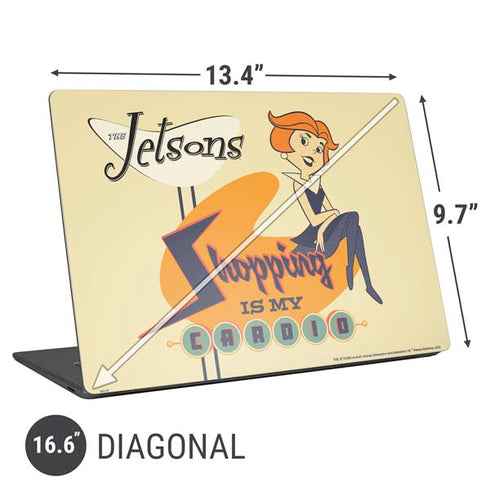 The Jetsons Shopping Is My Cardio Universal Laptop 16.6in (13.4 x 9.7in) Skin