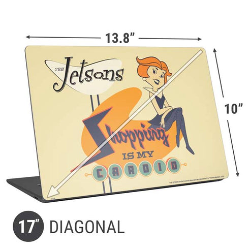The Jetsons Shopping Is My Cardio Universal Laptop 17in (13.8 x 10in) Skin