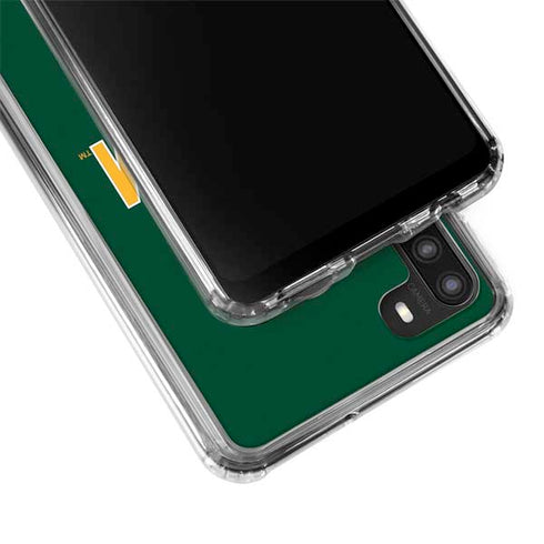 Baylor University Sic Em Green Galaxy A21 Clear Case