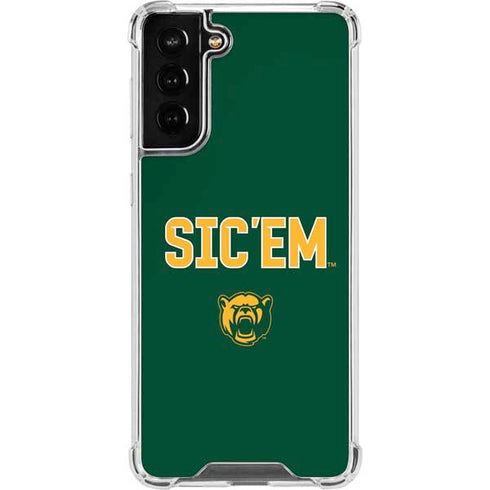 Baylor University Sic Em Green Galaxy S22 Plus Clear Case
