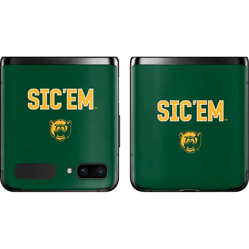 Baylor University Sic Em Green Galaxy Z Flip Skin