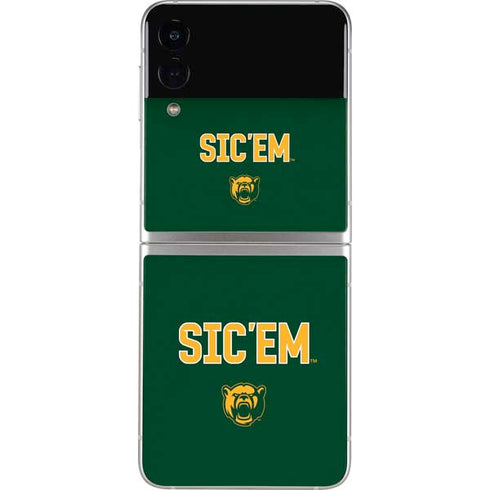 Baylor University Sic Em Green Galaxy Z Flip4 5G Skin