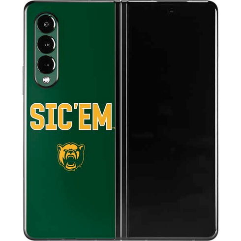 Baylor University Sic Em Green Galaxy Z Fold3 5G Skin