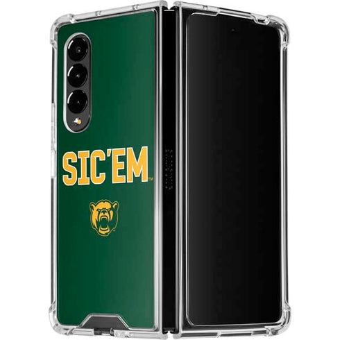 Baylor University Sic Em Green Galaxy Z Fold4 5G Clear Case