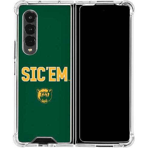 Baylor University Sic Em Green Galaxy Z Fold4 5G Clear Case