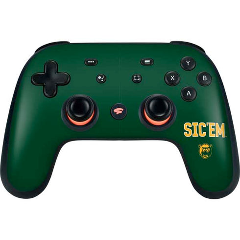 Baylor University Sic Em Green Google Stadia Controller Skin