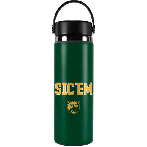 Baylor University Sic Em Green Hydro Flask 20oz Wide Mouth Skin