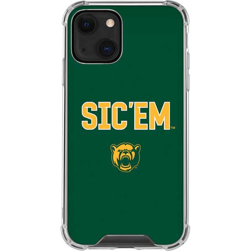 Baylor University Sic Em Green iPhone 14 Plus Clear Case