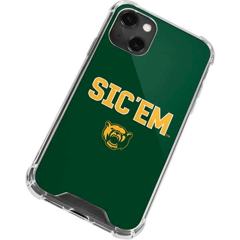 Baylor University Sic Em Green iPhone 14 Plus Clear Case