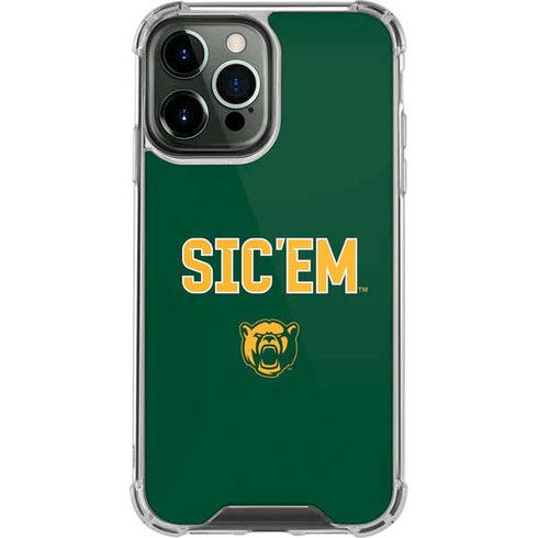 Baylor University Sic Em Green iPhone 14 Pro Max Clear Case