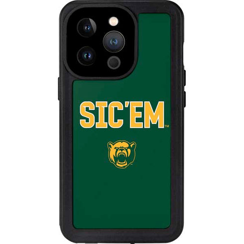 Baylor University Sic Em Green iPhone 14 Pro Waterproof Case