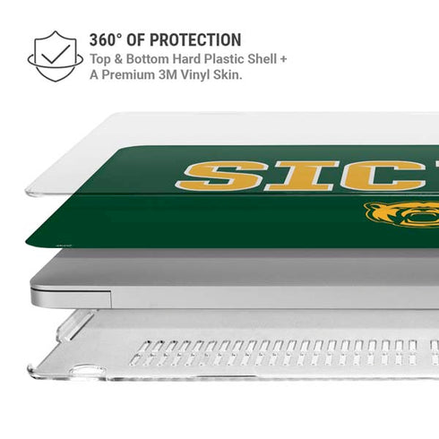 Baylor University Sic Em Green MacBook Pro 15in (2016-19) Case plus Skin