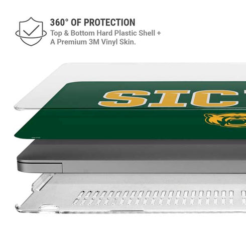 Baylor University Sic Em Green MacBook Pro 16in (2021-25) Case plus Skin