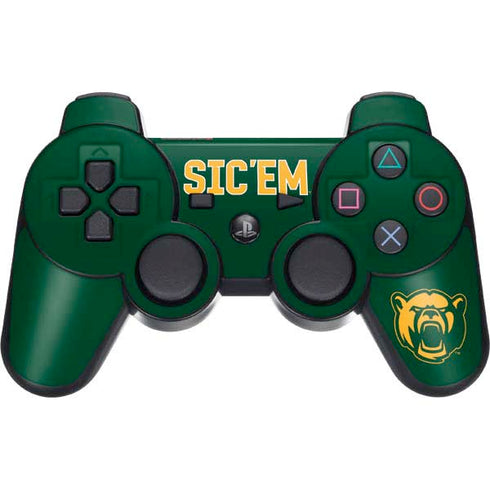 Baylor University Sic Em Green PS3 Dual Shock wireless controller Skin