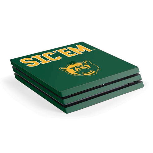 Baylor University Sic Em Green PS4 Pro Console Skin