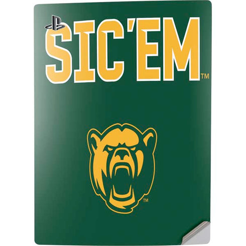 Baylor University Sic Em Green PS5 Digital Edition Console Skin