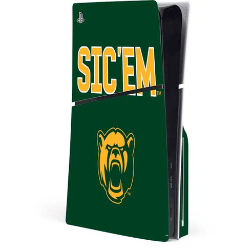 Baylor University Sic Em Green PS5 Slim Disk Console Skin