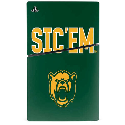 Baylor University Sic Em Green PS5 Slim Disk Console Skin