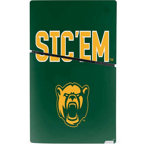 Baylor University Sic Em Green PS5 Slim Digital Edition Console Skin