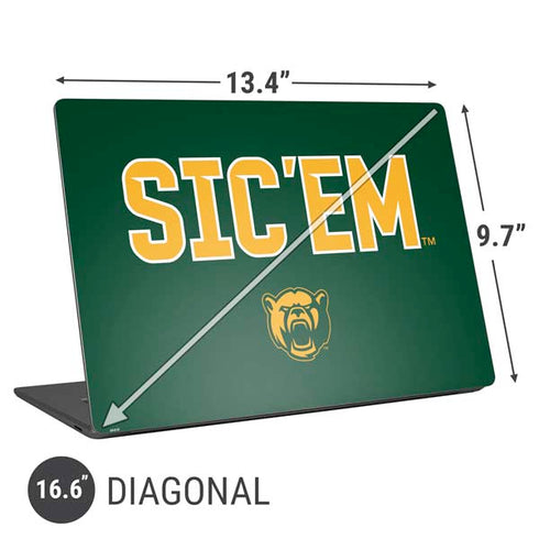 Baylor University Sic Em Green Universal Laptop 16.6in (13.4 x 9.7in) Skin