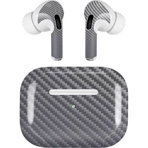 Silver Carbon Fiber Specialty Texture Material AirPods Pro 2nd Gen Skin
