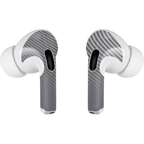 Silver Carbon Fiber Specialty Texture Material AirPods Pro 2nd Gen Skin