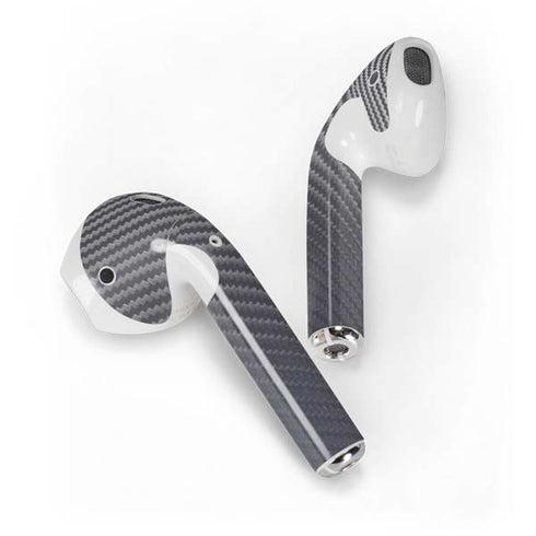 Silver Carbon Fiber Specialty Texture Material Apple AirPods 2 Skin
