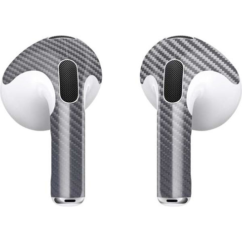 Silver Carbon Fiber Specialty Texture Material Apple AirPods (3rd Gen 2021) Skin