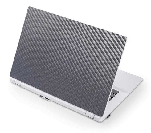 Silver Carbon Fiber Specialty Texture Material Acer Chromebook Skin