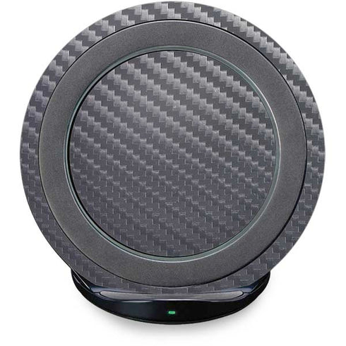 Silver Carbon Fiber Specialty Texture Material Fast Charge Wireless Charging Stand Skin