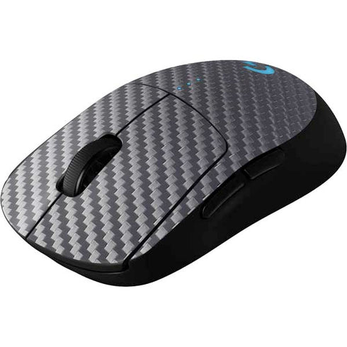 Silver Carbon Fiber Specialty Texture Material G Pro Wireless Gaming Mouse Skin