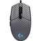 Silver Carbon Fiber Specialty Texture Material G203 Prodigy RGB Wired Gaming Mouse Skin