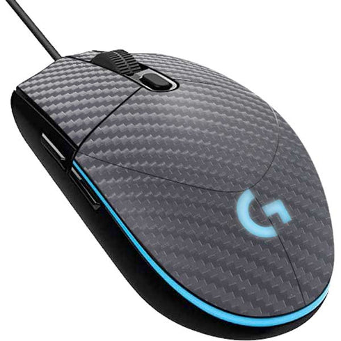 Silver Carbon Fiber Specialty Texture Material G203 Prodigy RGB Wired Gaming Mouse Skin