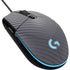 Silver Carbon Fiber Specialty Texture Material G203 Prodigy RGB Wired Gaming Mouse Skin