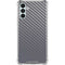 Silver Carbon Fiber Specialty Texture Material Galaxy A13 5G Clear Case