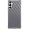 Silver Carbon Fiber Specialty Texture Material Galaxy A14 5G Clear Case
