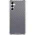 Silver Carbon Fiber Specialty Texture Material Galaxy A14 5G Clear Case
