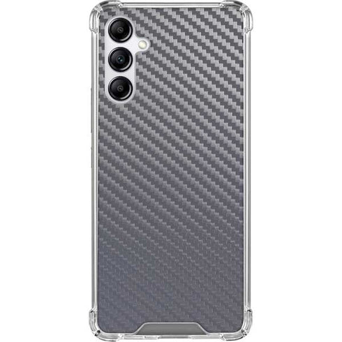 Silver Carbon Fiber Specialty Texture Material Galaxy A15 5G Clear Case