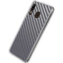 Silver Carbon Fiber Specialty Texture Material Galaxy A20 Clear Case
