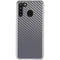 Silver Carbon Fiber Specialty Texture Material Galaxy A21 Clear Case