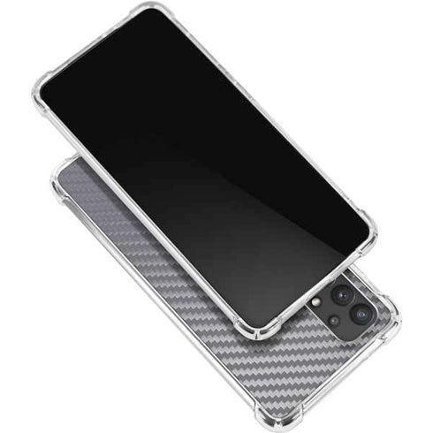 Silver Carbon Fiber Specialty Texture Material Galaxy A32 5G Clear Case