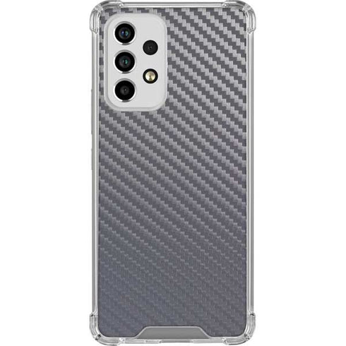 Silver Carbon Fiber Specialty Texture Material Galaxy A53 5G Clear Case