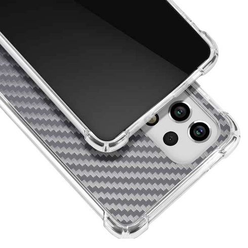 Silver Carbon Fiber Specialty Texture Material Galaxy A53 5G Clear Case
