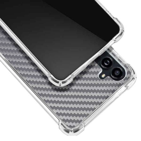Silver Carbon Fiber Specialty Texture Material Galaxy A54 5G Clear Case