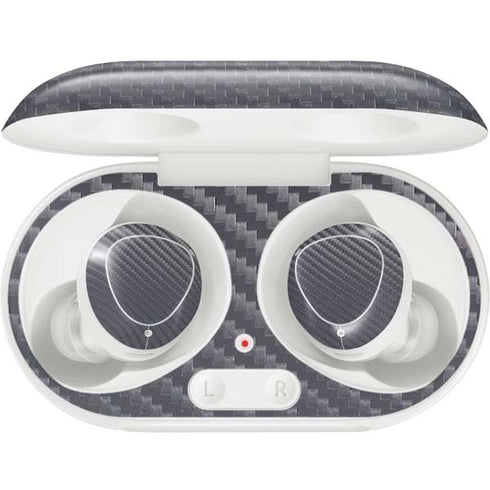 Silver Carbon Fiber Specialty Texture Material Galaxy Buds Plus Skin